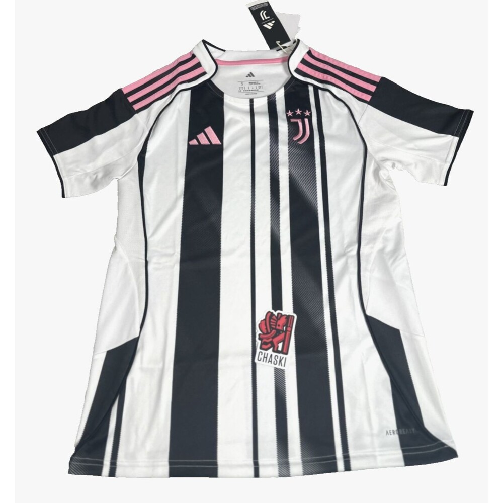 Adidas x Juventus 25/26 Home Jersey White/Black/Pink Women's small JN5224 NEW